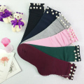Fashion design korean style women tulle loose top socks with beads
